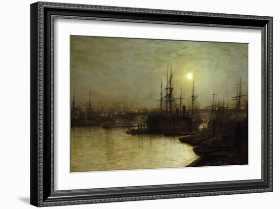 Night Toil, Billingsgate Wharf-John Atkinson Grimshaw-Framed Giclee Print