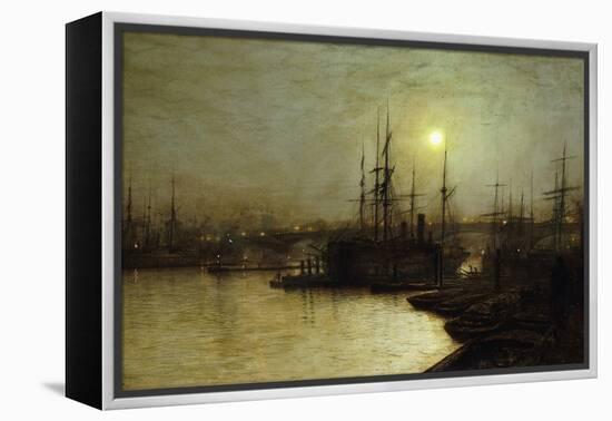 Night Toil, Billingsgate Wharf-John Atkinson Grimshaw-Framed Premier Image Canvas