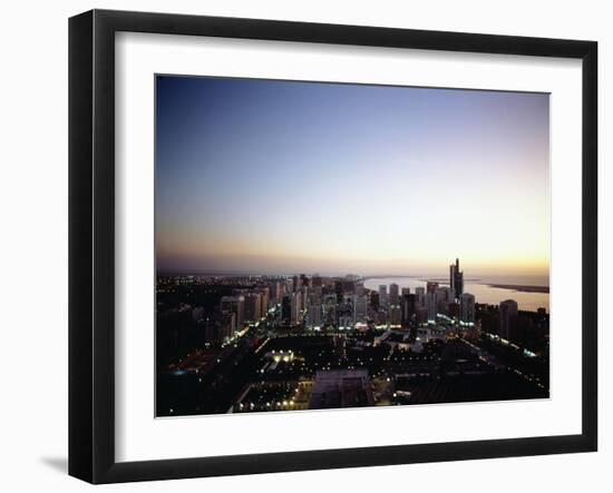 Night view of Abu Dhabi-Werner Forman-Framed Giclee Print