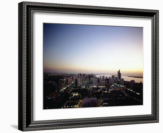 Night view of Abu Dhabi-Werner Forman-Framed Giclee Print