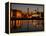 Night View of Albert Dock and the "Three Graces," Liverpool, United Kingdom-Glenn Beanland-Framed Premier Image Canvas