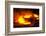 Night View of Boiling Lava from Volcanic Eruption-Bettmann-Framed Photographic Print