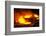 Night View of Boiling Lava from Volcanic Eruption-Bettmann-Framed Photographic Print