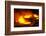 Night View of Boiling Lava from Volcanic Eruption-Bettmann-Framed Photographic Print