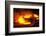 Night View of Boiling Lava from Volcanic Eruption-Bettmann-Framed Photographic Print