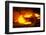 Night View of Boiling Lava from Volcanic Eruption-Bettmann-Framed Photographic Print