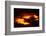 Night View of Boiling Lava from Volcanic Eruption-Bettmann-Framed Photographic Print