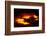 Night View of Boiling Lava from Volcanic Eruption-Bettmann-Framed Photographic Print