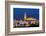 Night view of city skyline with Cathedral and Giralda bell tower, Seville, Andalusia, Spain-Stefano Politi Markovina-Framed Photographic Print