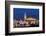 Night view of city skyline with Cathedral and Giralda bell tower, Seville, Andalusia, Spain-Stefano Politi Markovina-Framed Photographic Print