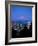 Night View of Downtown and Mt Hood, Portland, Oregon, USA-Janis Miglavs-Framed Photographic Print