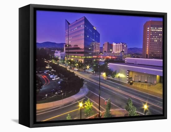 Night View of Downtown Boise, Idaho, USA-Chuck Haney-Framed Premier Image Canvas
