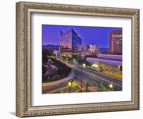 Night View of Downtown Boise, Idaho, USA-Chuck Haney-Framed Photographic Print