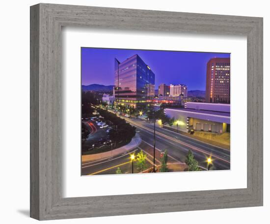 Night View of Downtown Boise, Idaho, USA-Chuck Haney-Framed Photographic Print