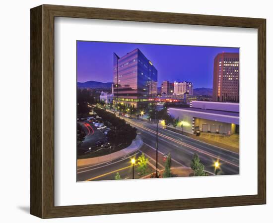 Night View of Downtown Boise, Idaho, USA-Chuck Haney-Framed Photographic Print