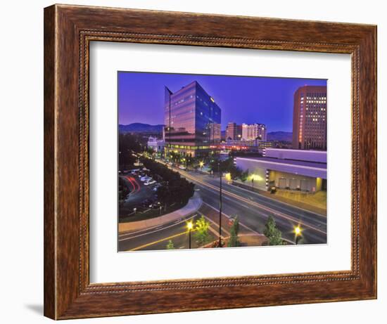 Night View of Downtown Boise, Idaho, USA-Chuck Haney-Framed Photographic Print