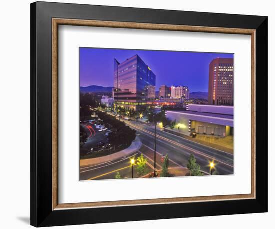 Night View of Downtown Boise, Idaho, USA-Chuck Haney-Framed Photographic Print