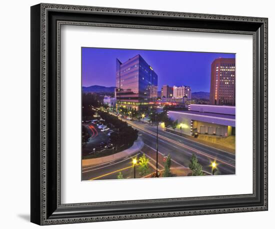 Night View of Downtown Boise, Idaho, USA-Chuck Haney-Framed Photographic Print