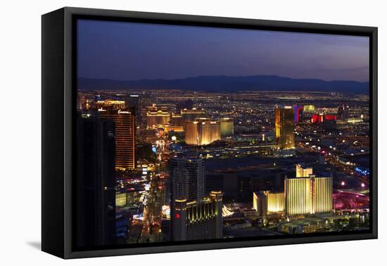 Night View of Las Vegas from Stratosphere Tower, Nevada-David Wall-Framed Premier Image Canvas