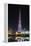 Night view of LED light show on Burj Khalifa, Dubai, United Arab Emirates-Stefano Politi Markovina-Framed Premier Image Canvas