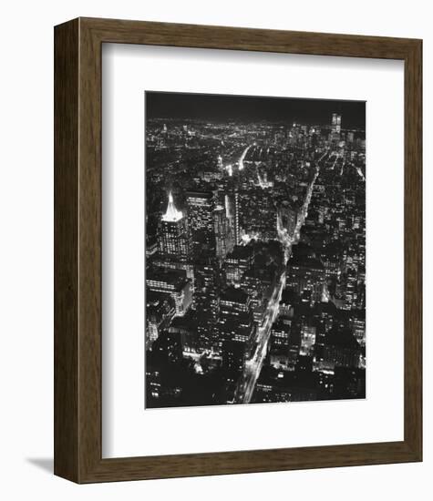 Night View of Lower Manhattan-Christopher Bliss-Framed Art Print