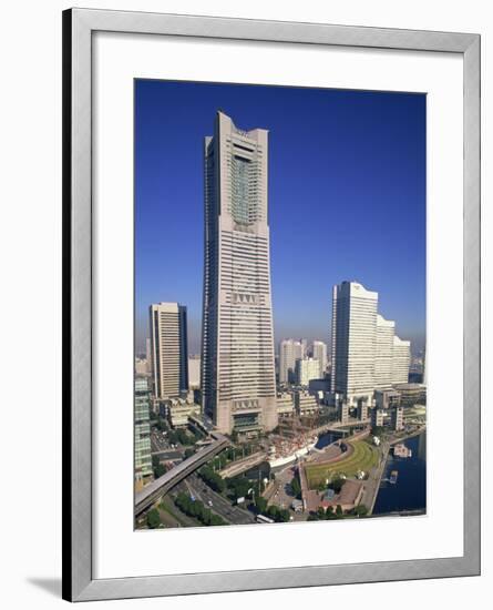 Night View of Minatomirai, Yokohama Pier, Yokohama, Honshu, Japan-Steve Vidler-Framed Photographic Print