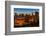 Night view of Saddledome stadium and city skyline, Calgary, Alberta, Canada-Stefano Politi Markovina-Framed Photographic Print