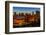 Night view of Saddledome stadium and city skyline, Calgary, Alberta, Canada-Stefano Politi Markovina-Framed Photographic Print