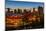 Night view of Saddledome stadium and city skyline, Calgary, Alberta, Canada-Stefano Politi Markovina-Mounted Photographic Print