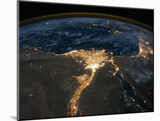 Night View of the Eastern Mediterranean Sea-null-Mounted Photo