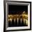 Night View of the Sant'Angelo Bridge and the Dome of the Basilica of Saint Peter in Rome-Roman-Framed Giclee Print