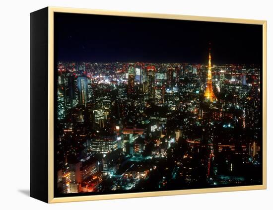 Night View of Tokyo Tower-null-Framed Premier Image Canvas