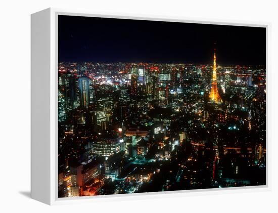 Night View of Tokyo Tower-null-Framed Premier Image Canvas