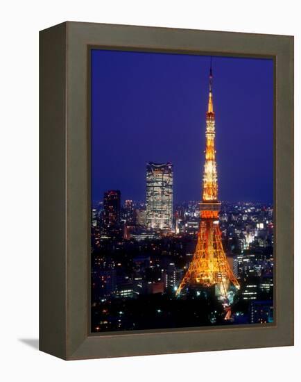 Night View of Tokyo Tower-null-Framed Premier Image Canvas