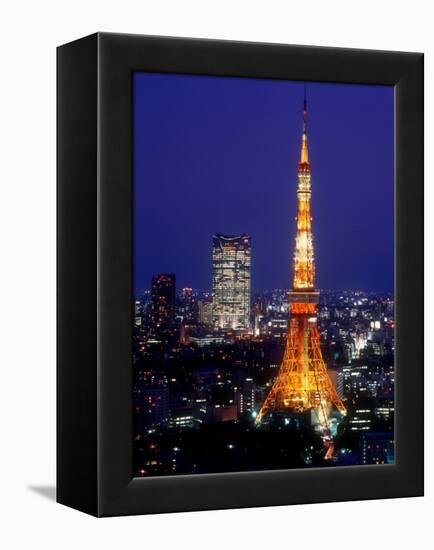 Night View of Tokyo Tower-null-Framed Premier Image Canvas