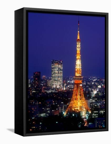 Night View of Tokyo Tower-null-Framed Premier Image Canvas