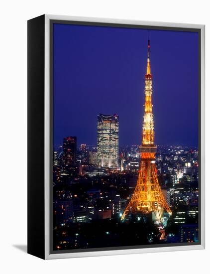 Night View of Tokyo Tower-null-Framed Premier Image Canvas