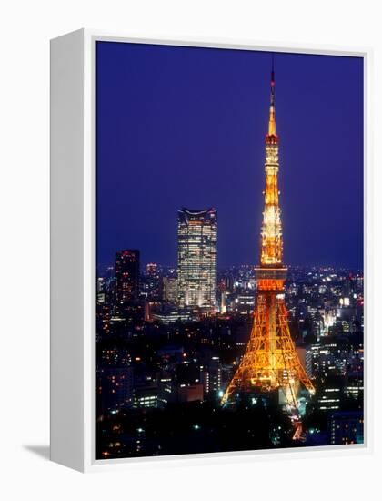 Night View of Tokyo Tower-null-Framed Premier Image Canvas