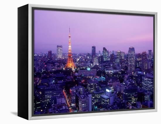 Night View of Tokyo Tower-null-Framed Premier Image Canvas