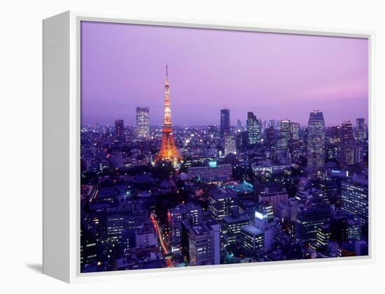 Night View of Tokyo Tower-null-Framed Premier Image Canvas