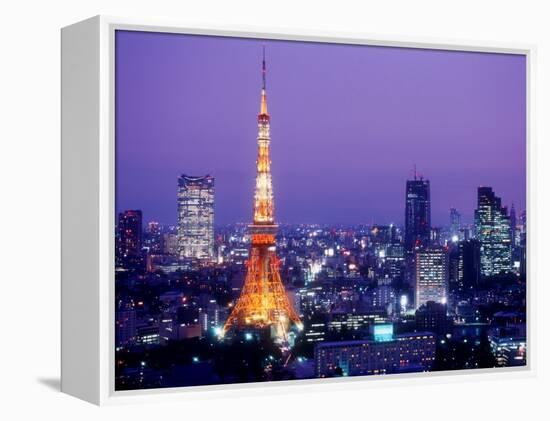 Night View of Tokyo Tower-null-Framed Premier Image Canvas