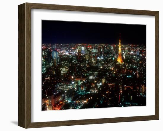 Night View of Tokyo Tower-null-Framed Photographic Print