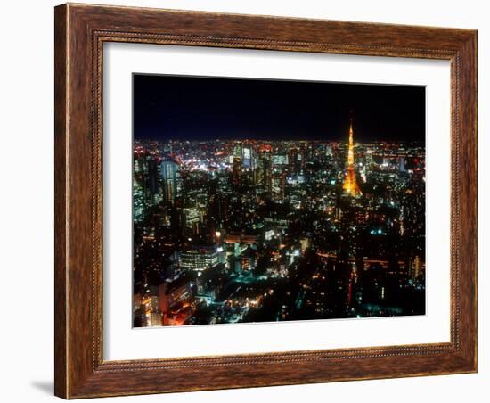 Night View of Tokyo Tower-null-Framed Photographic Print