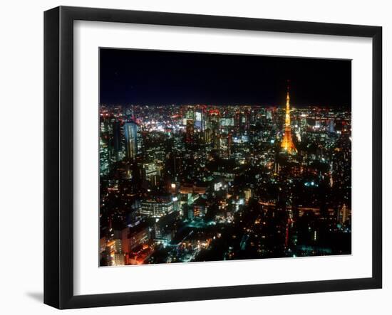 Night View of Tokyo Tower-null-Framed Photographic Print