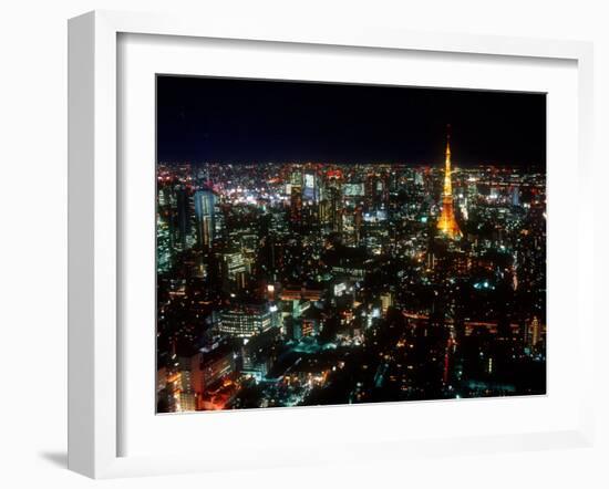 Night View of Tokyo Tower-null-Framed Photographic Print