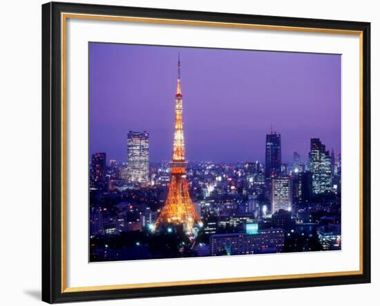 Night View of Tokyo Tower-null-Framed Photographic Print