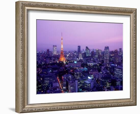 Night View of Tokyo Tower-null-Framed Photographic Print