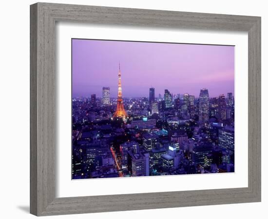 Night View of Tokyo Tower-null-Framed Photographic Print