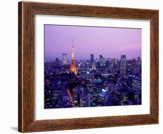 Night View of Tokyo Tower-null-Framed Photographic Print