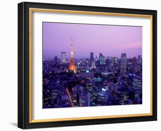 Night View of Tokyo Tower-null-Framed Photographic Print